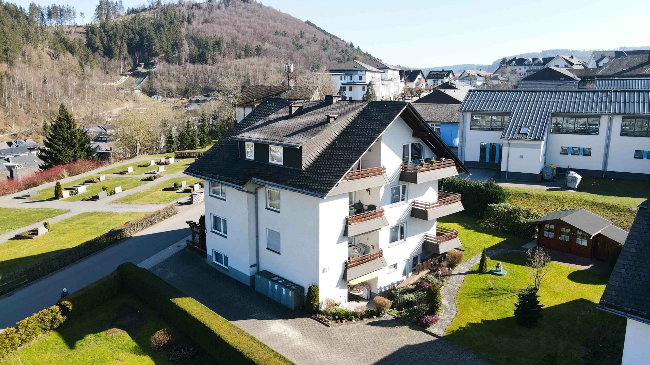 Haus zur Laterne in Willingen aus der Vogelperspektive
